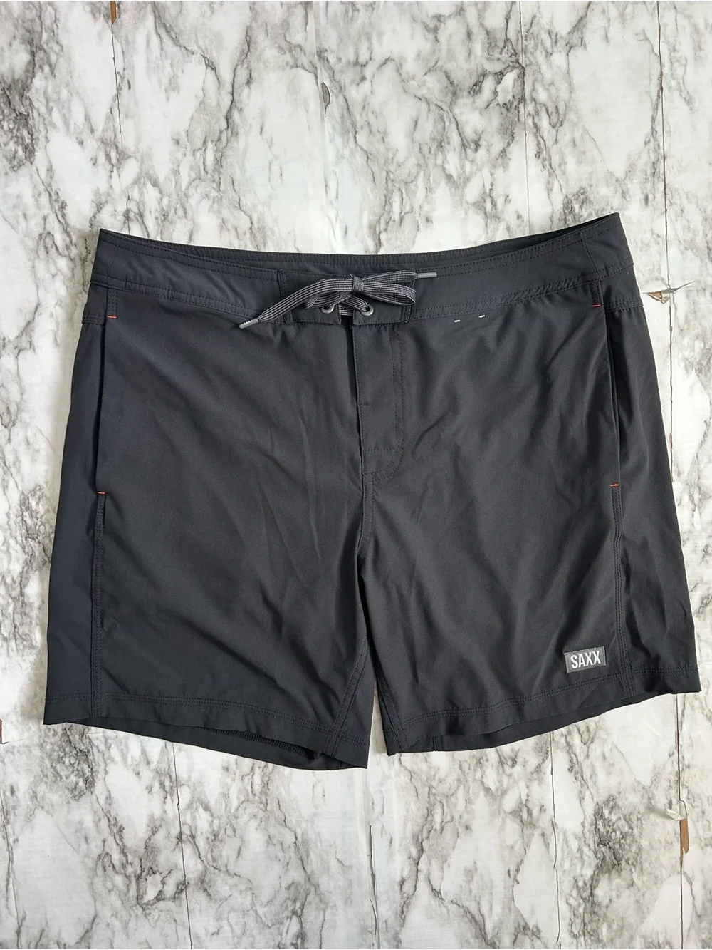 SAXX men’s size 34 Betawave 2 in 1 Swim Shorts lined ballpark pouch Boardie 17”
